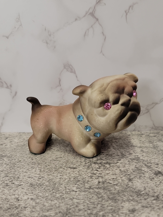 Vintage Other - Rare Vintage Roselane Pottery sparkly eyes Bulldog